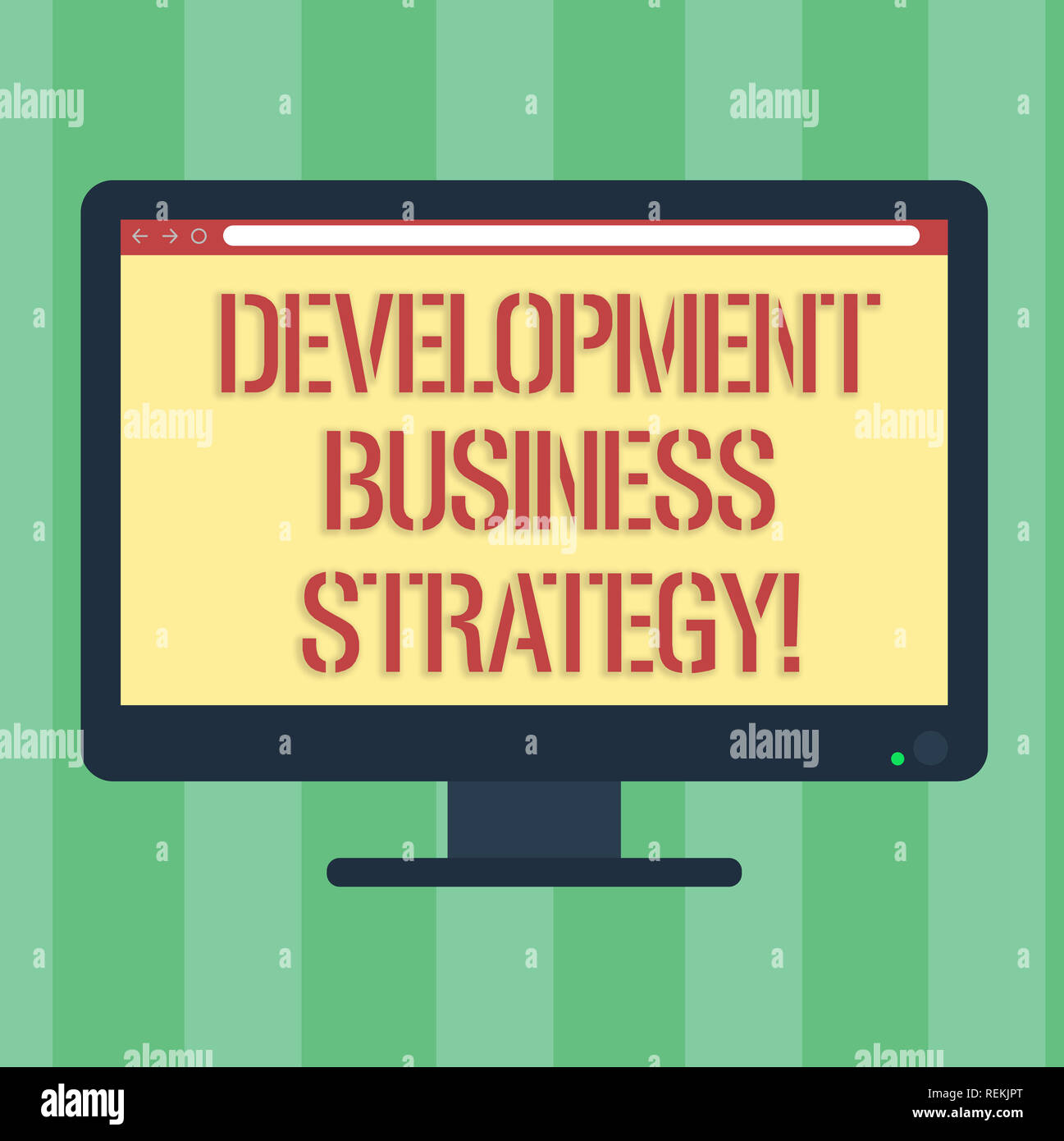 Handwriting text Development Business Strategy. Concept meaning