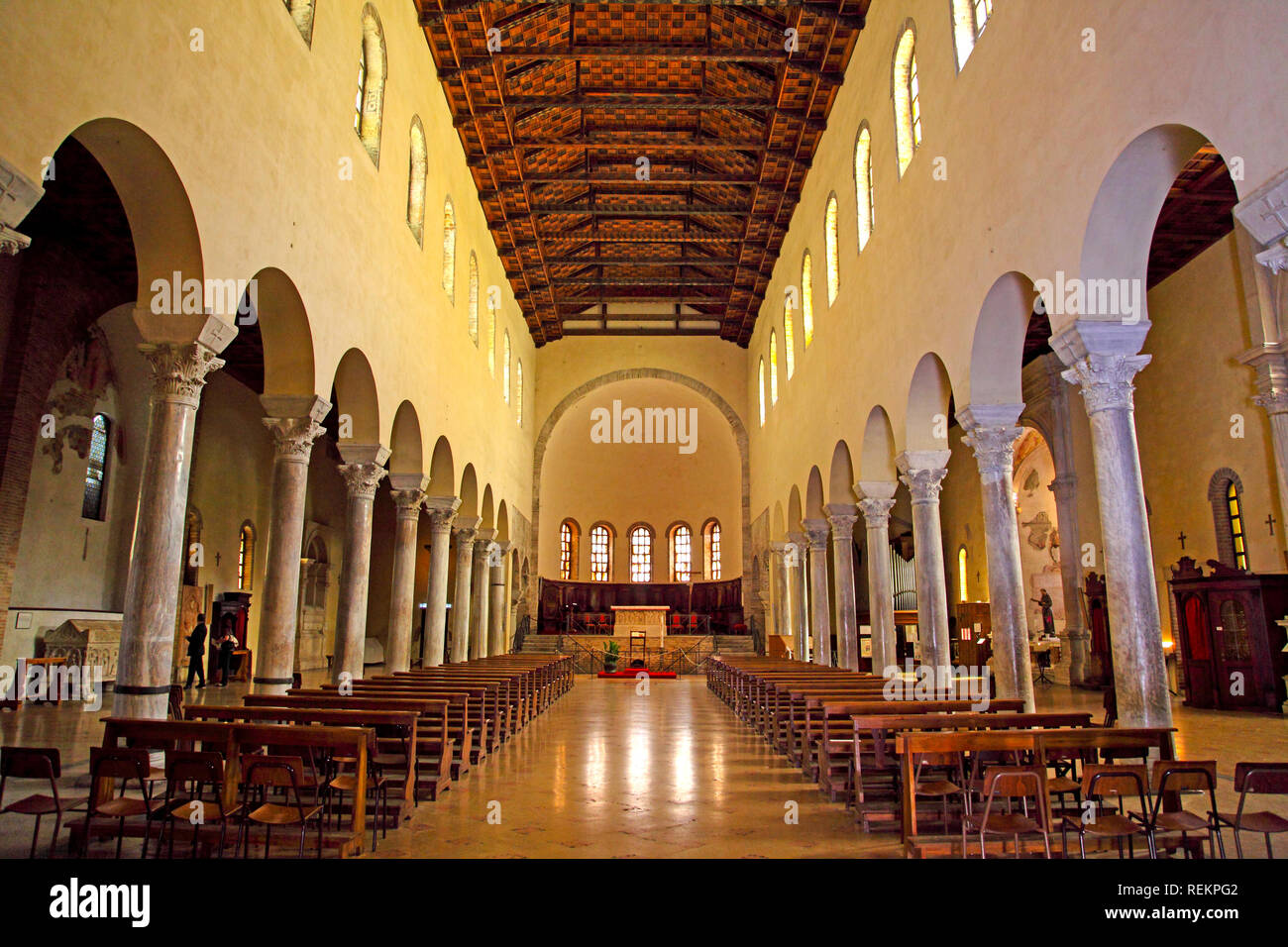 Basilica of San Francesco in Ravenna. Stock Photo