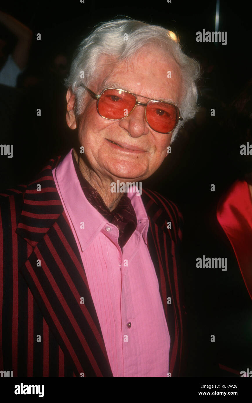 HOLLYWOOD, CA - OCTOBER 11: Actor Buddy Ebsen attends Warner Bros. Pictures' 'The Beverly Hillbillies' Premiere on October 11, 1993 at Mann's Chinese Theatre in Hollywood, California. Photo by Barry King/Alamy Stock Photo Stock Photo