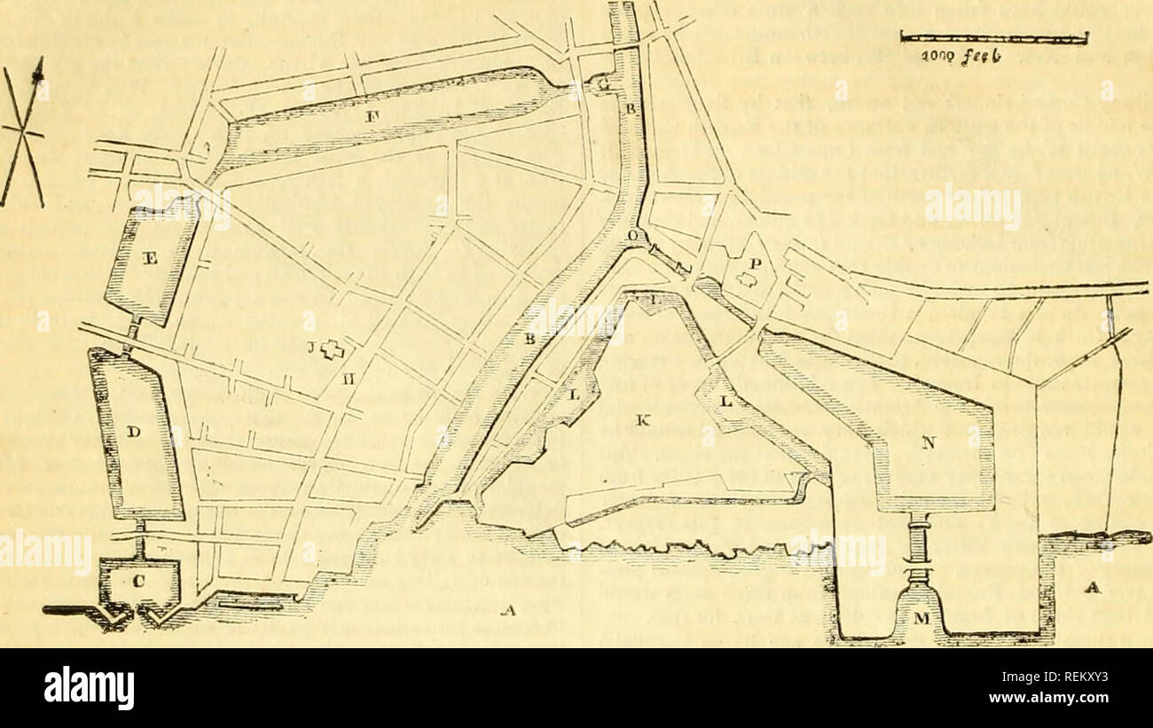. The Civil engineer and architect's journal, scientific and railway gazette. Architecture; Civil engineering; Science. It; THE CIVIL EKGTXEER AND ARCHITECT'S JOURNAL. PLAN OF A PROPOSED NEW DOCK AT KINGSTON-UPON-HULL. Designed by James Oldham, Civil Engineer, To he railed the Q[if,i;n'&gt; DorK ; shoiinng its connerimi with llie Mifcm, and t/icpre.trnl Doris of the Port.. (RrrEBENTK TO Tiir Plan&quot;!. A, River Humber. lion Area, Ga. Or. rjp. f'old'?wk&quot;Ar''r''7 Z &quot;^Ir &quot;/.'&quot;Tr- &quot;^&quot;'&quot;&quot;p&quot; R'^-^in' present Docks. D, Humbcr Doek, Are« 7a. Or. 24p.-E, J Stock Photo
