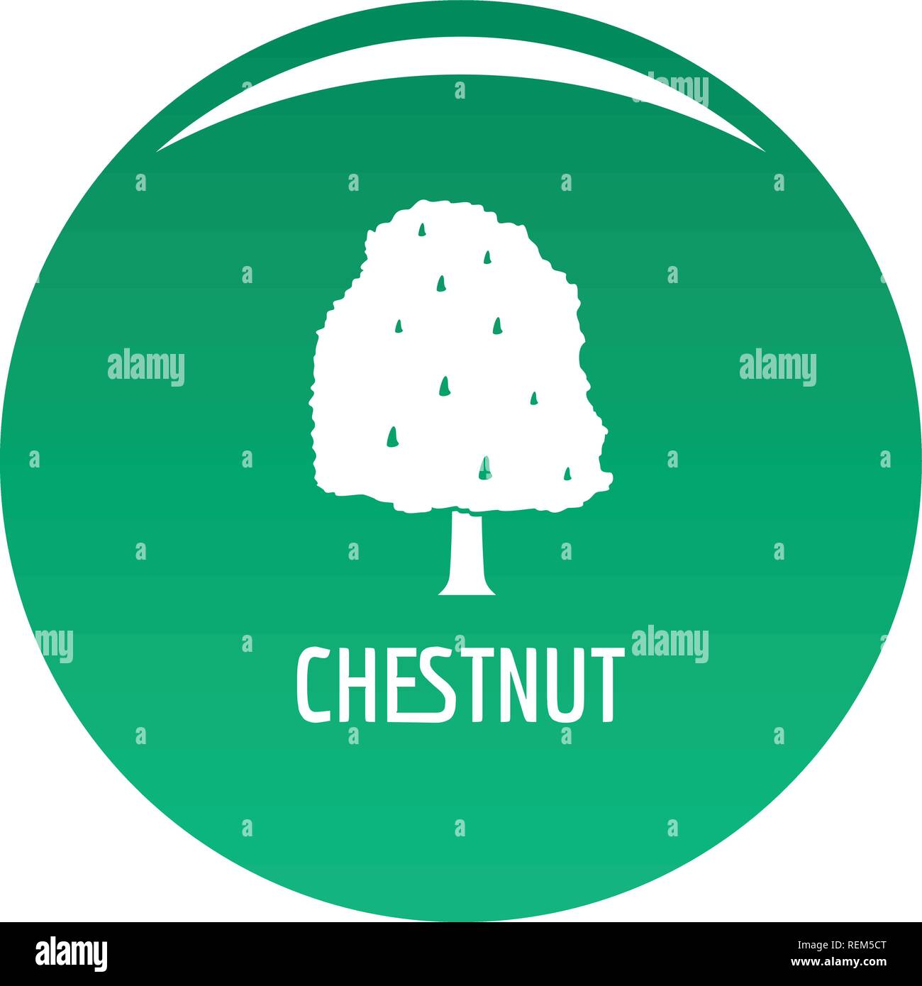 Chestnut tree icon. Simple illustration of chestnut tree vector icon ...