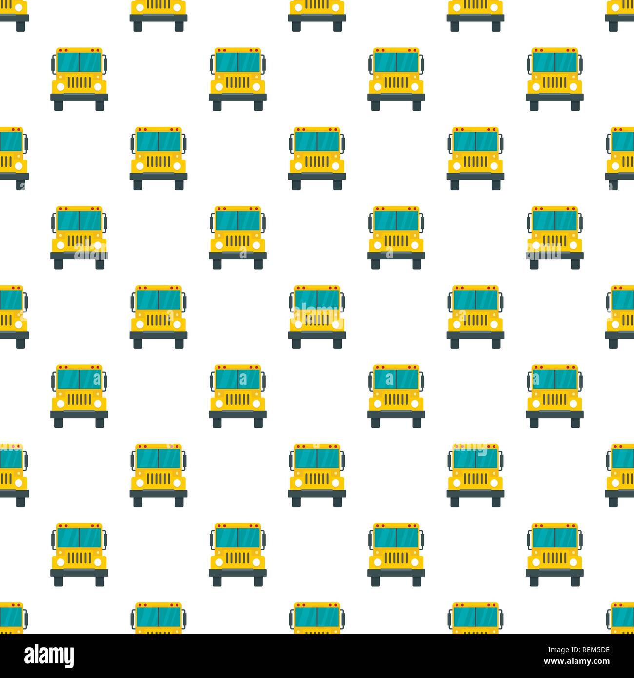 Front of school bus pattern seamless vector repeat for any web design Stock Vector