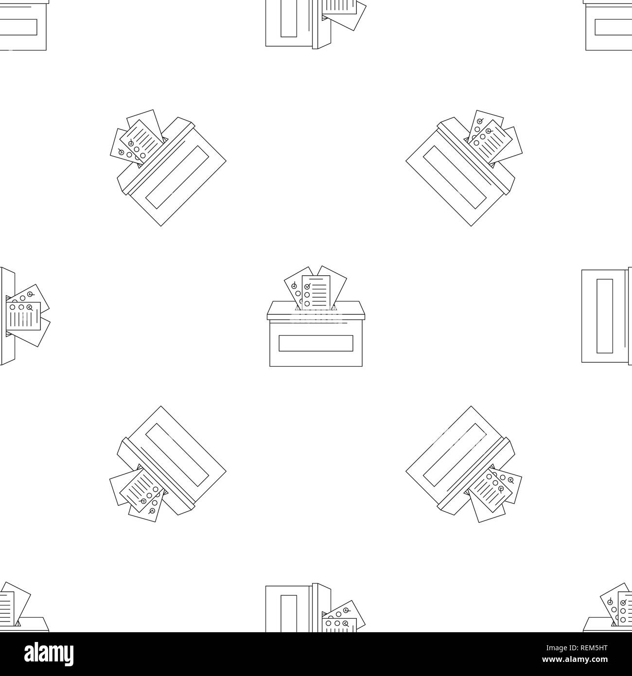 Ballot box pattern seamless vector repeat geometric for any web design Stock Vector