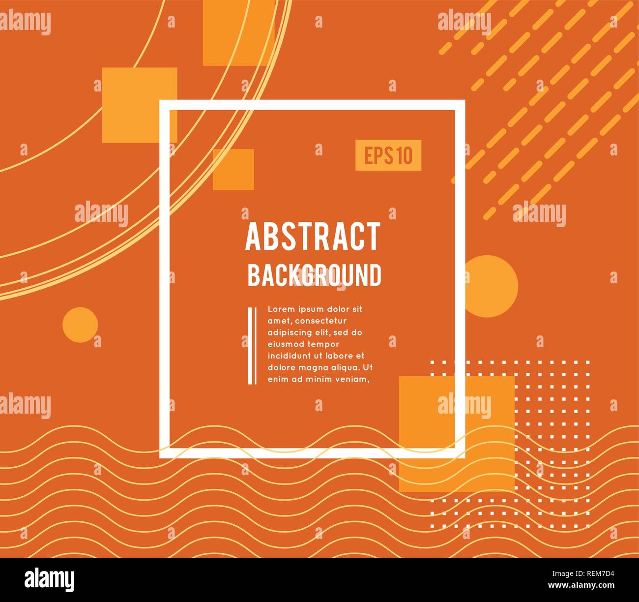 Abstract geometric design with different shapes and lines. Vector illustration is suitable for decorating booklets, flyers, posters and other Stock Vector