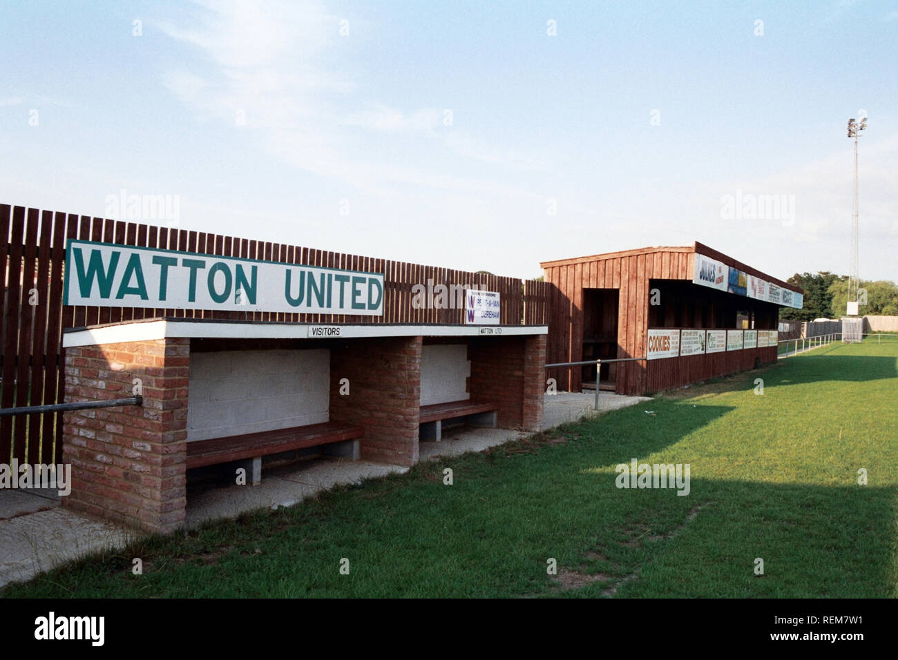 General view of Watton United FC Football Ground, Watton Sports Centre, Dereham Road, Watton, Norfolk, pictured on 4th August 1996 Stock Photo