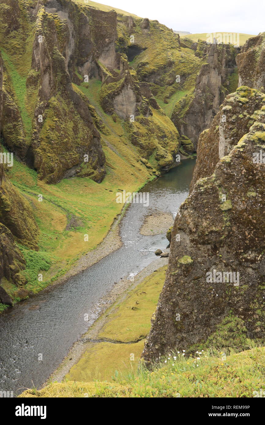 fjaðrárgljúfur canyon, Iceland Stock Photo