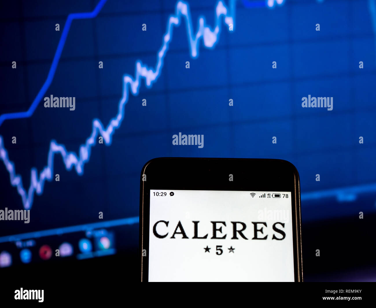 Caleres Footwear company logo seen displayed on a smart phone Stock ...