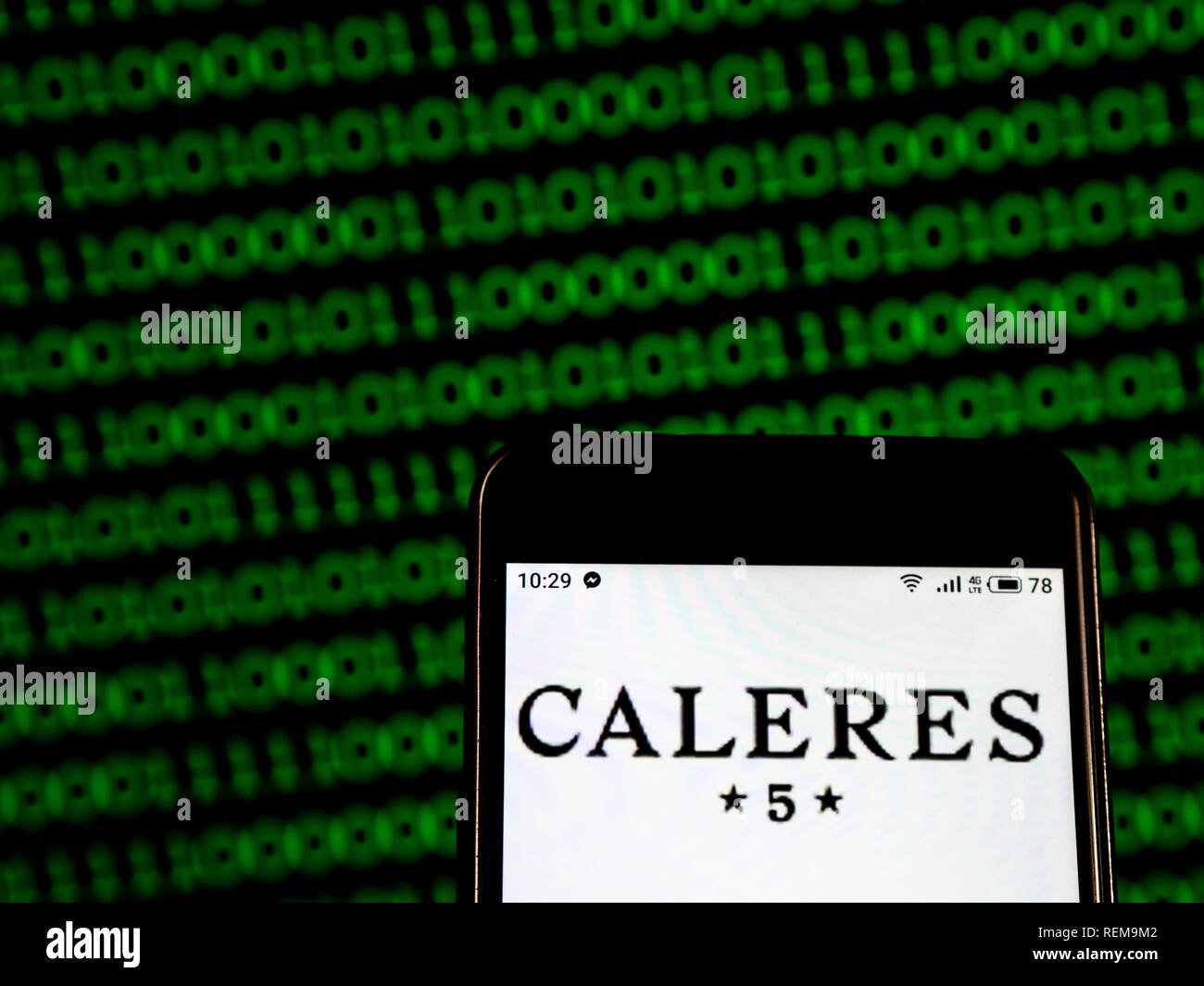 Caleres Footwear company logo seen displayed on a smart phone Stock ...