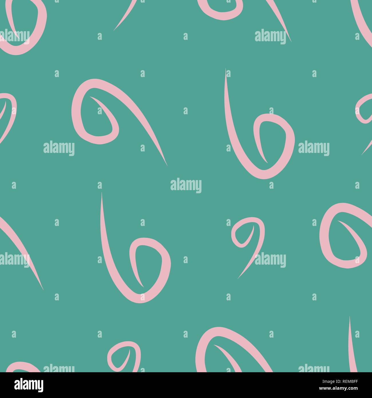 Seamless background or backdrop, numbers hand drawn, for design texture. Vector artwork. Stock Vector
