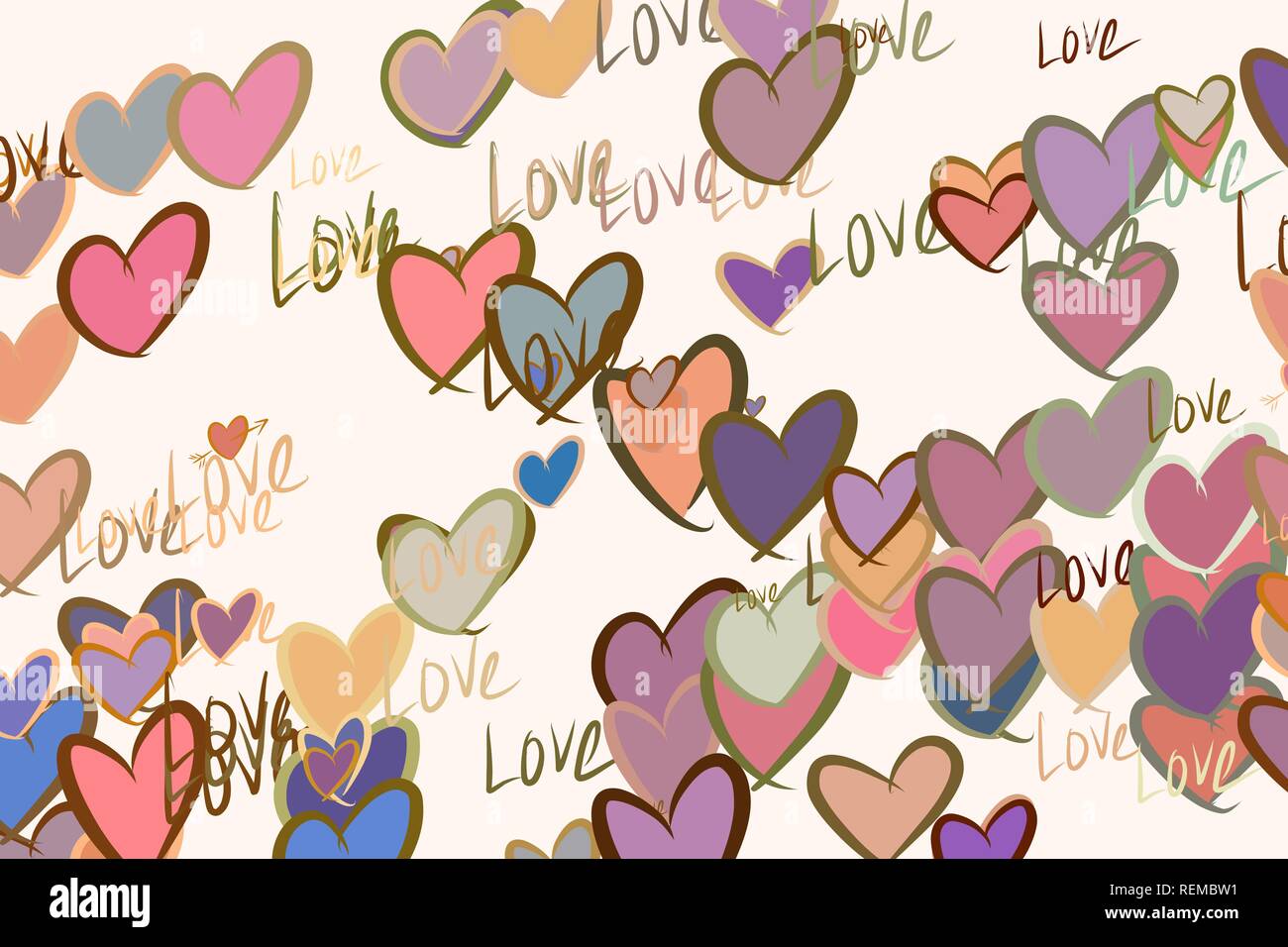 Abstract love for valentine day, celebrations or anniversary. For web page,  wallpaper, graphic design, catalog, texture or background. Vector artwork  Stock Vector Image & Art - Alamy