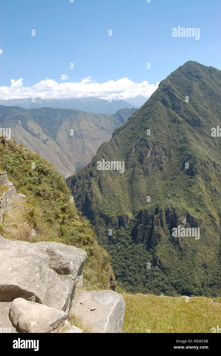 Andean Mountains in Machu Picchu, ]peru Stock Photo