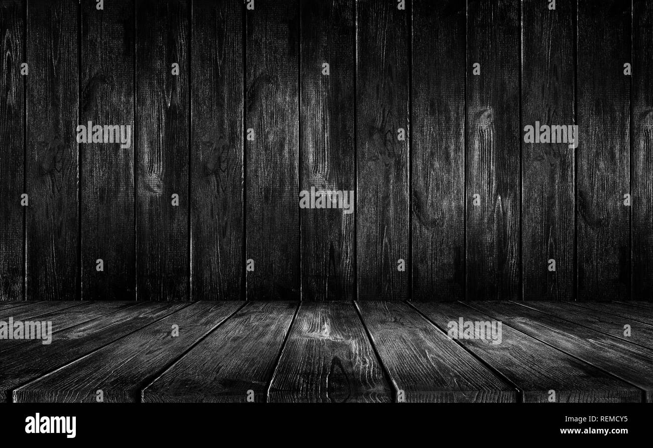 Black painted wooden planks background Stock Photo - Alamy