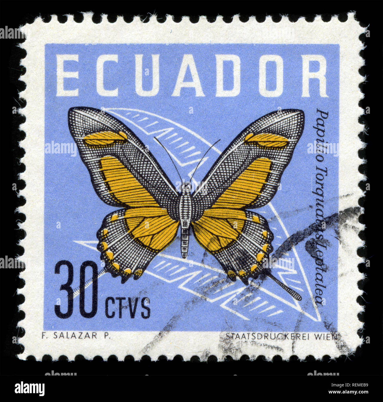 2024セール from stamp Postage Ecuador issued series Butterflies the in アジア