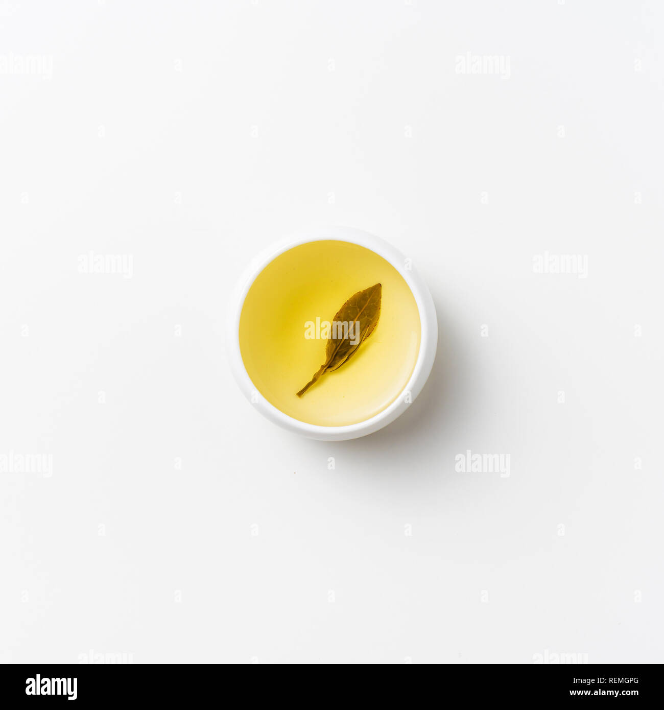 Asia culture and design concept - fresh taiwan oolong tea and cup Stock Photo