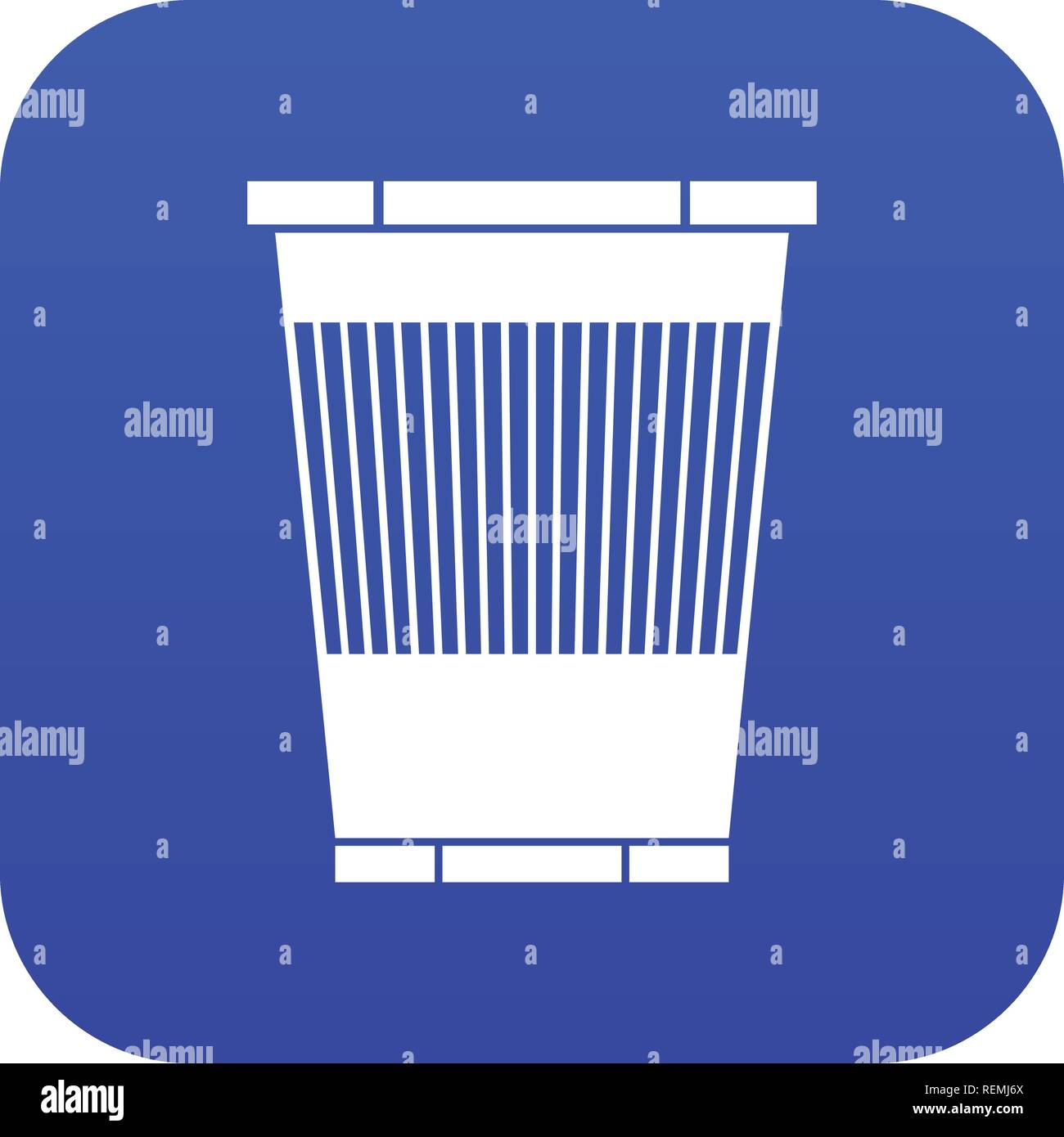 Trash can icon digital blue Stock Vector