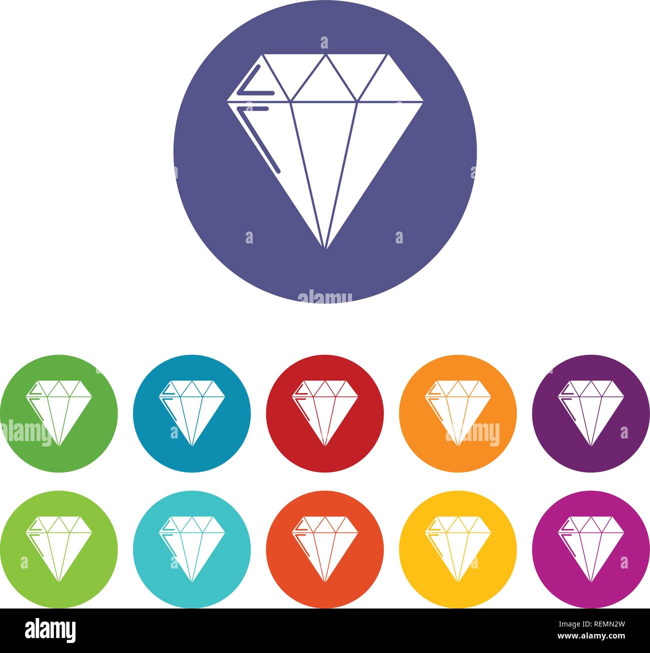 Diamond icons set vector color Stock Vector Image & Art - Alamy