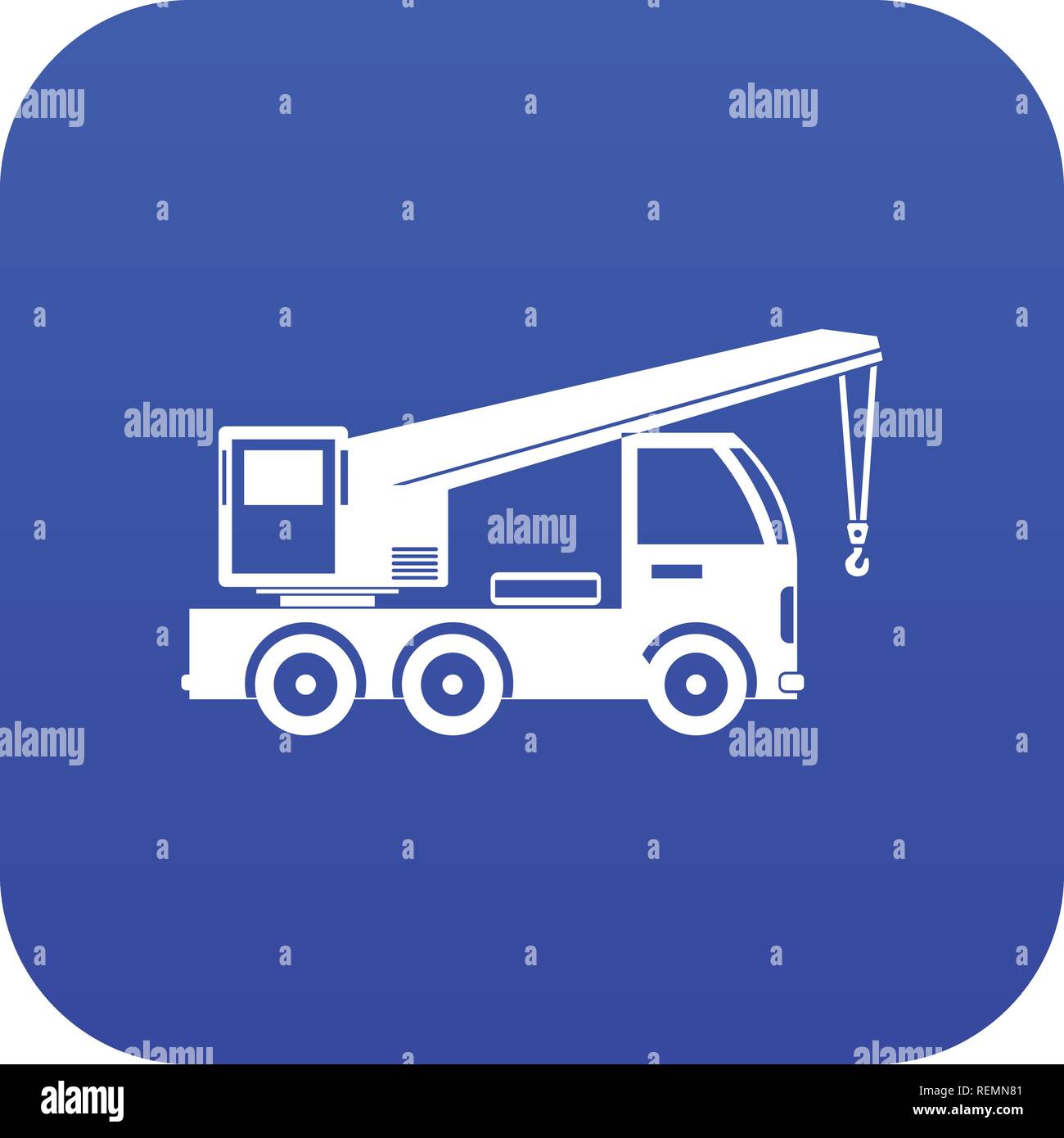 Truck mounted crane icon digital blue Stock Vector Image & Art - Alamy