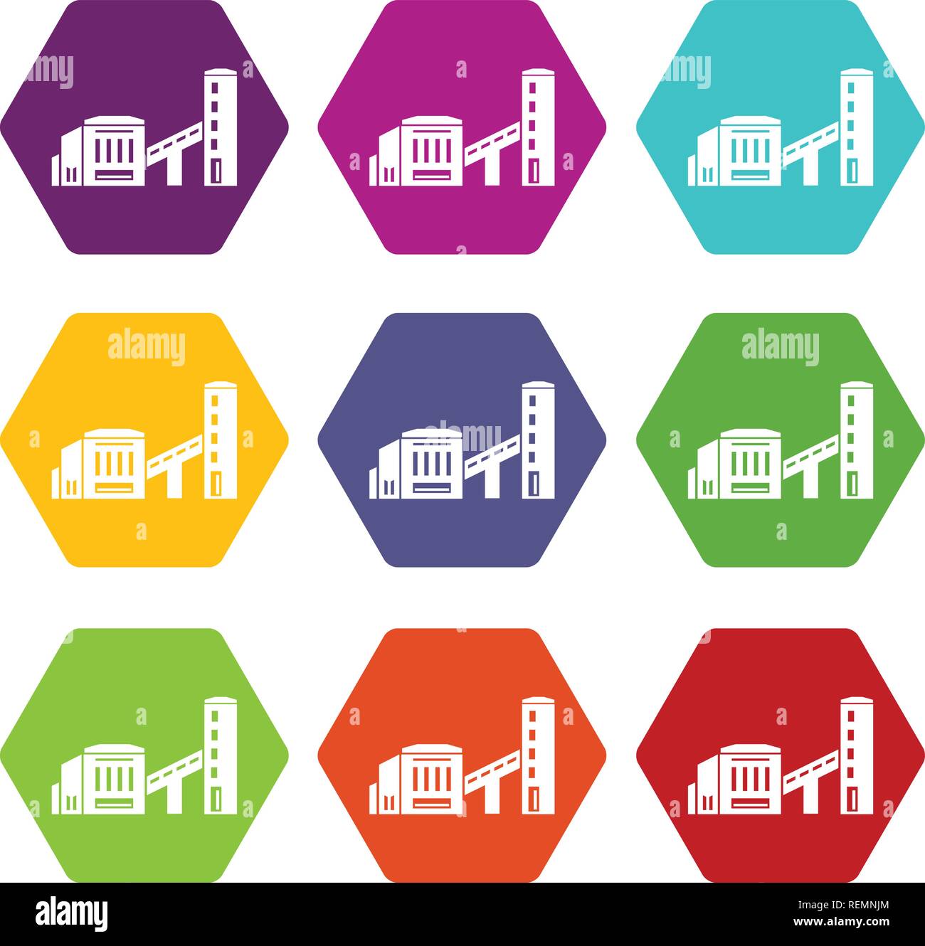 Building plant icons set 9 vector Stock Vector Image & Art - Alamy