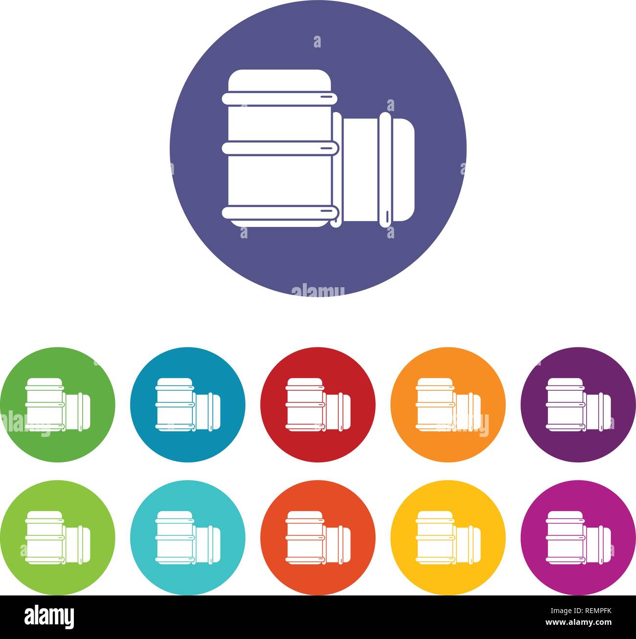 Paintball barell equipment icons set vector color Stock Vector Image ...