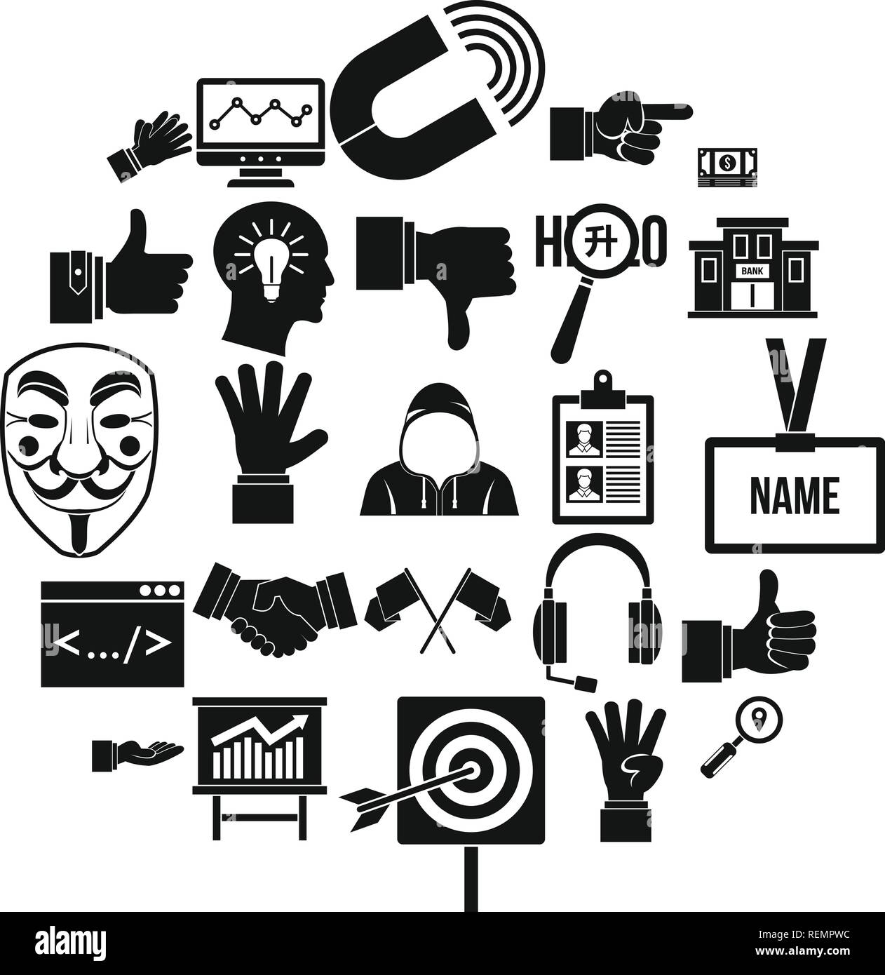 Movement icons set, simple style Stock Vector Image & Art - Alamy