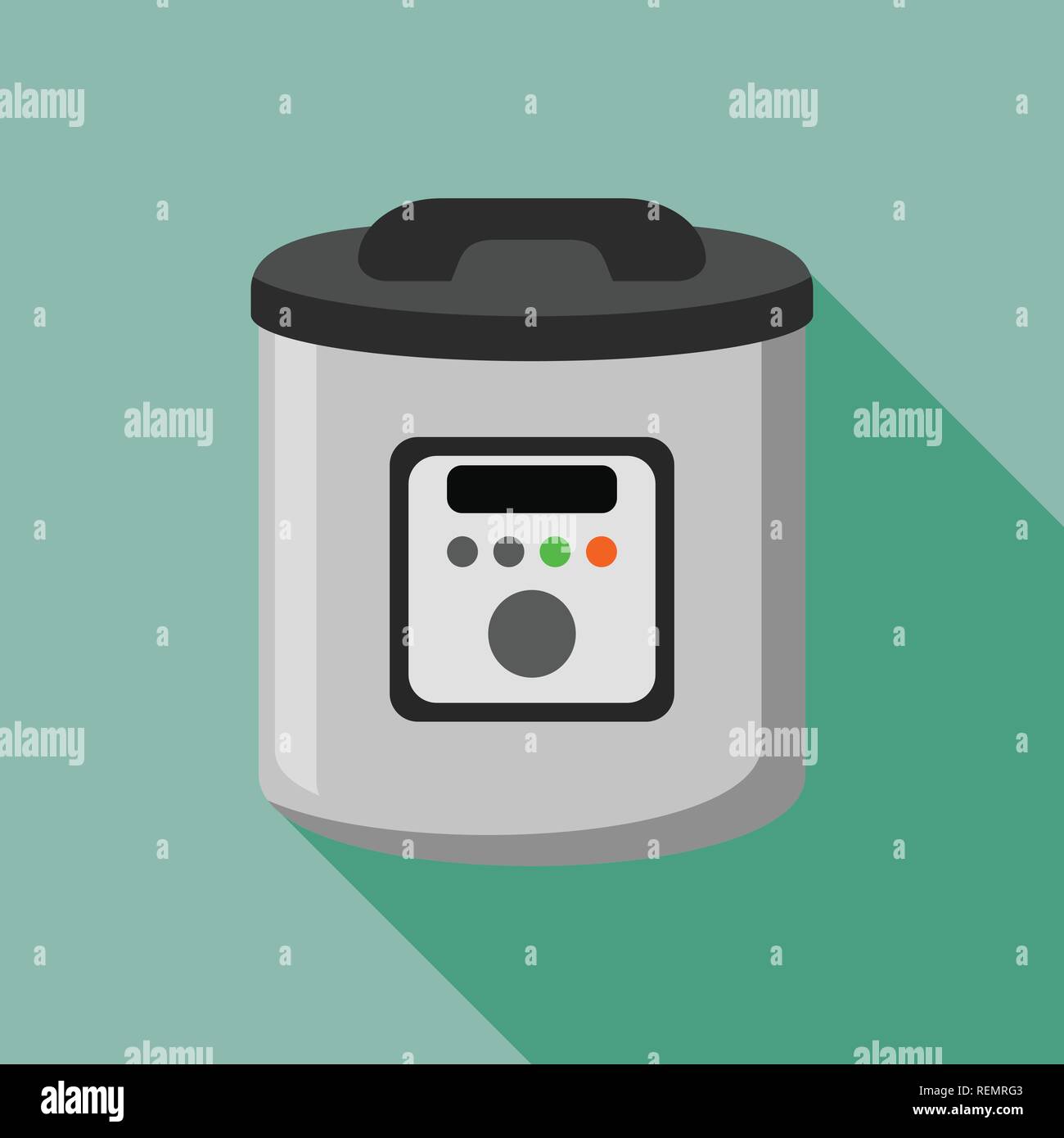 Modern cooker icon, flat style Stock Vector