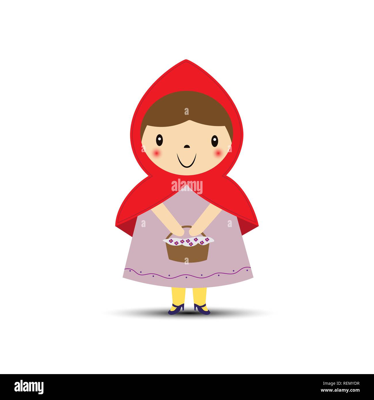 Petit Chaperon Rouge Dessin Facile Little Red Riding Hood with a basket in his hands Stock Vector Image & Art - Alamy