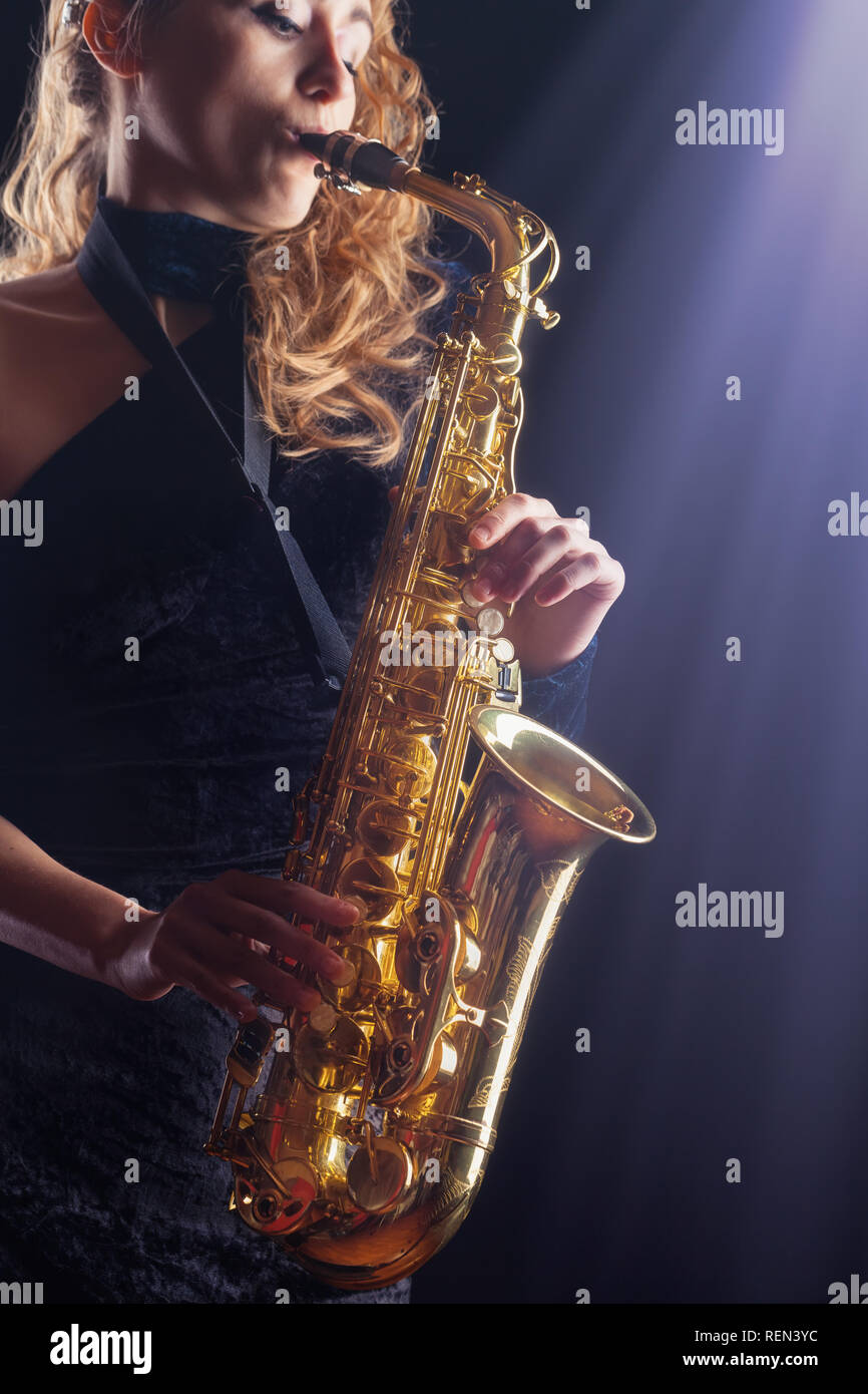 Female saxophone player hires stock photography and images Alamy