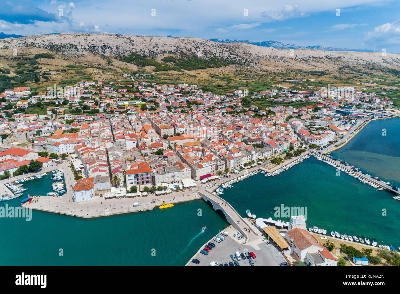 Town of Pag, island Pag, Croatia Stock Photo