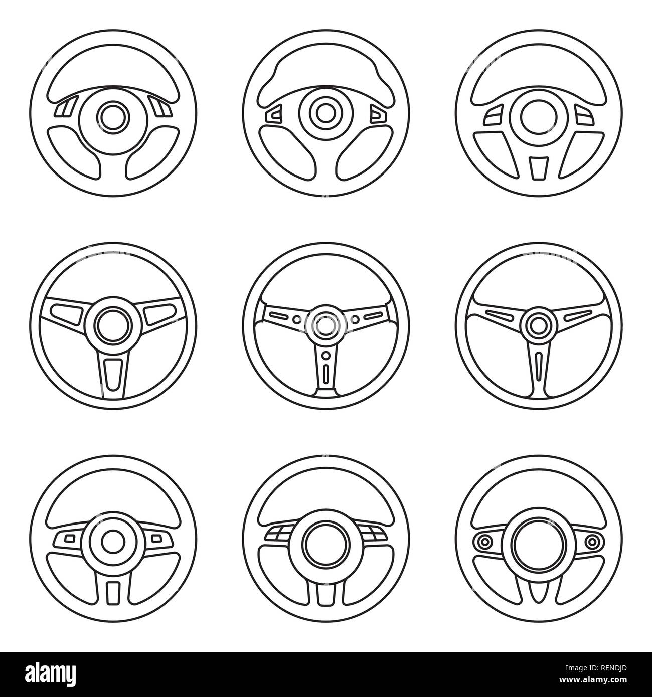 Car steering wheel flat icon hi-res stock photography and images - Alamy