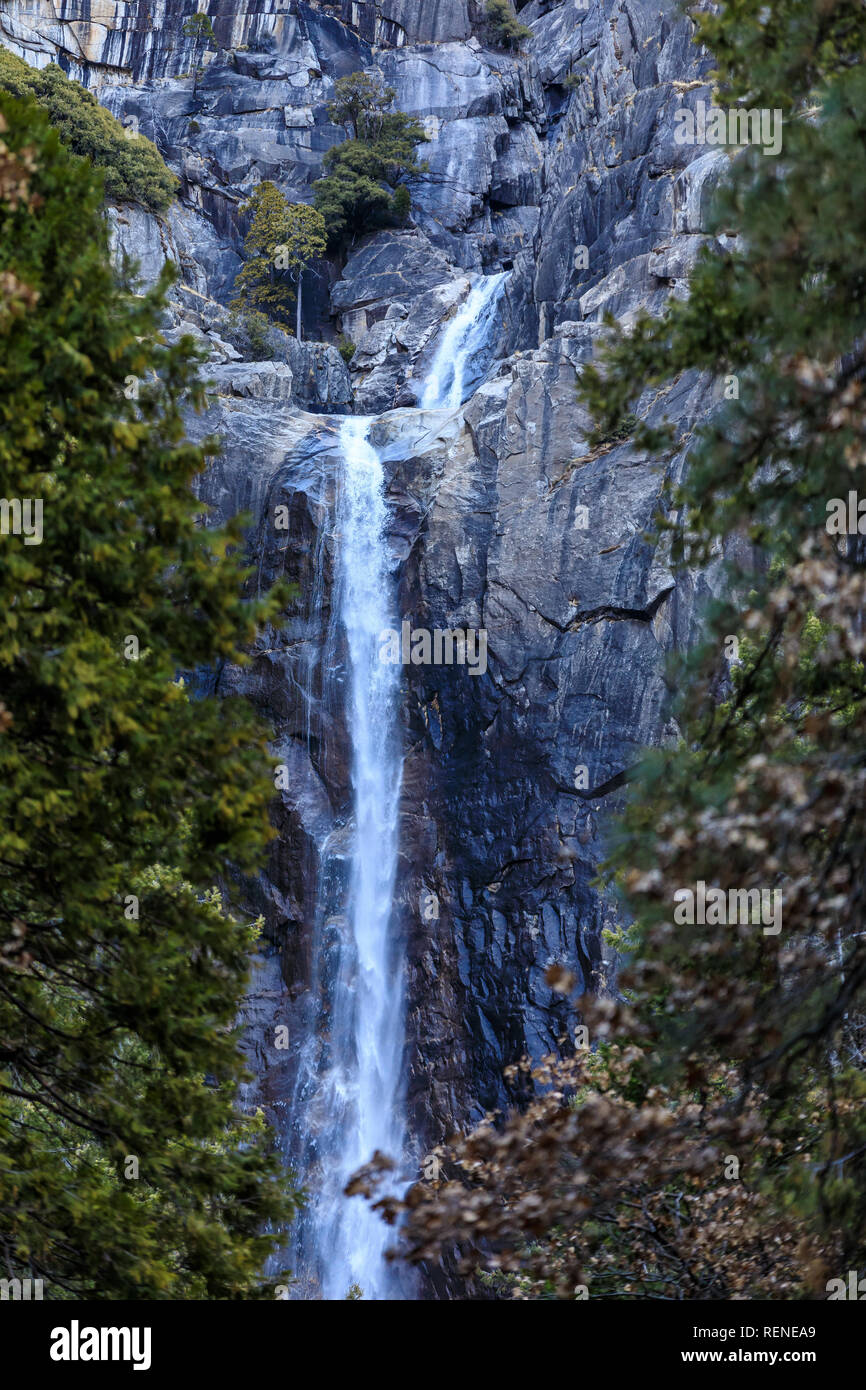 Yosemite Falls at Yosemite National Park; California during the partial