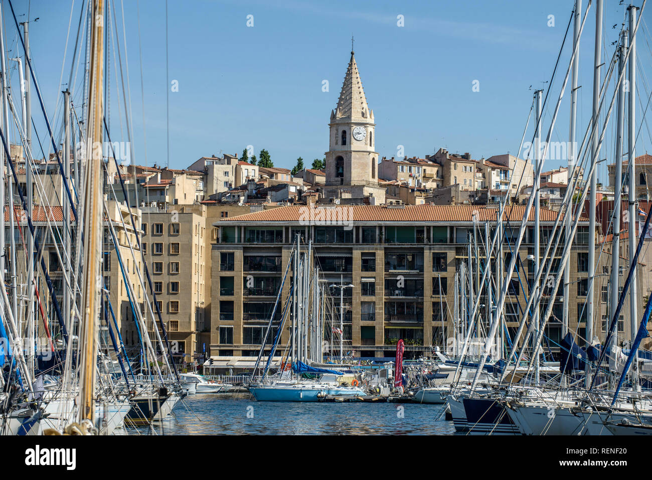Marseille (central-northern France): real estate in the Old Port, in ...