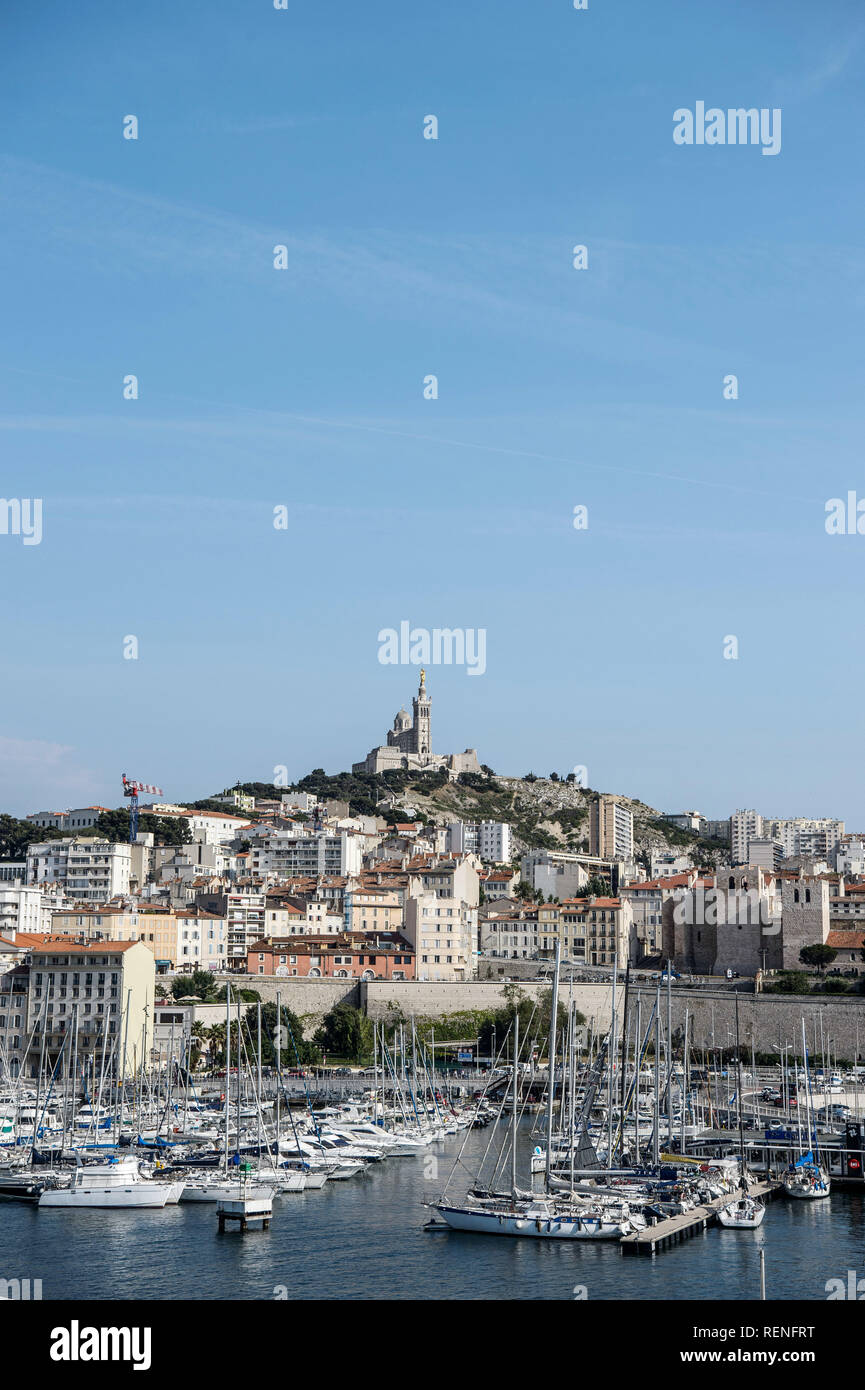 Marseille (southeastern France) real estate in the city centre, in