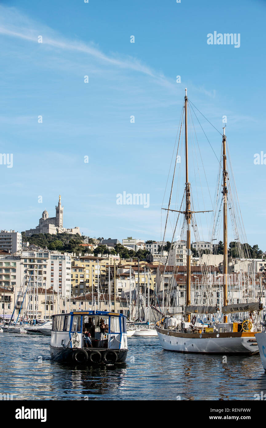 Marseille (southeastern France) real estate in the city centre, in