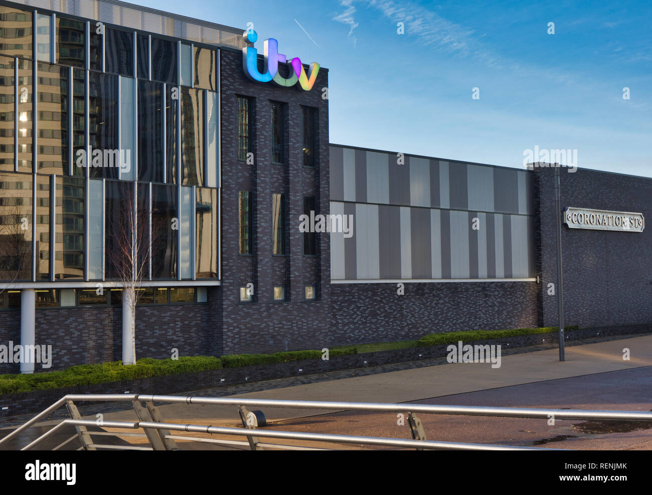 ITV's production centre for Coronation Street, MediaCityUK, Trafford Park, Greater Manchester, England Stock Photo