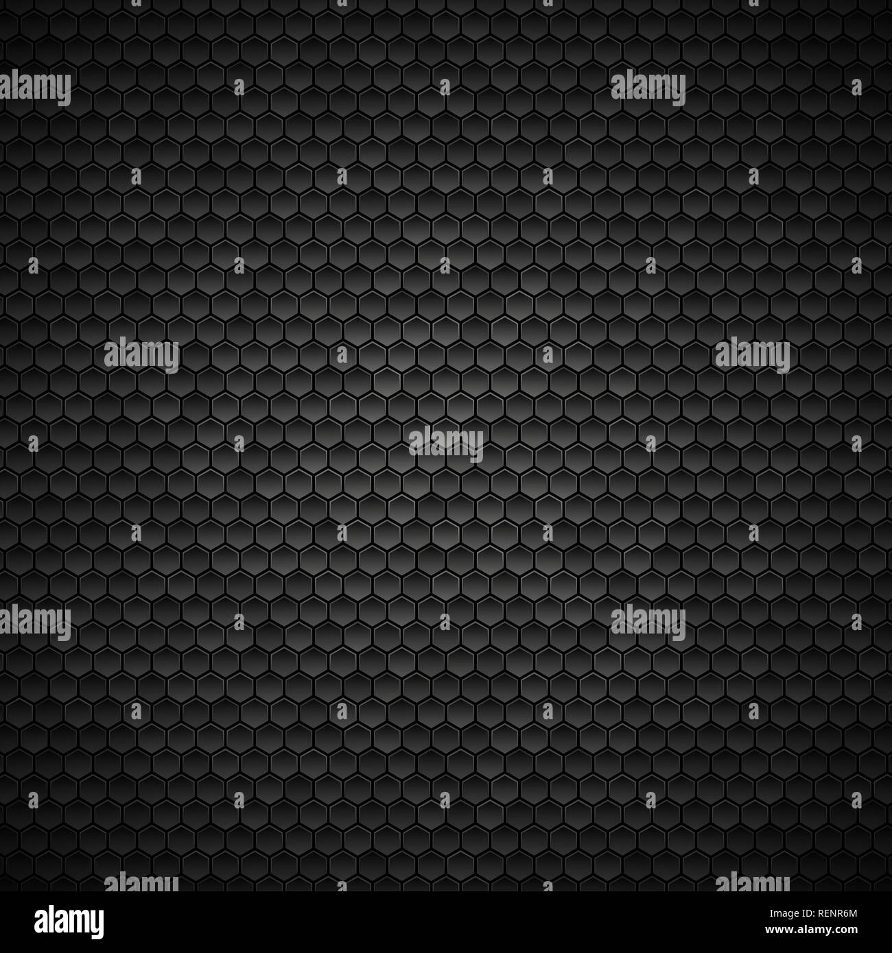 hexagonal background, dark metallic texture Stock Vector