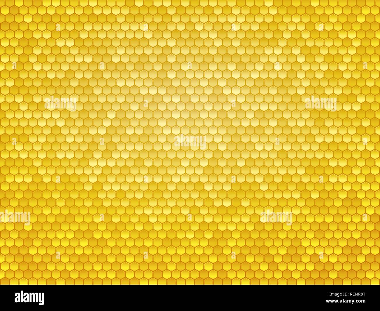gold metal hexagon texture Stock Vector