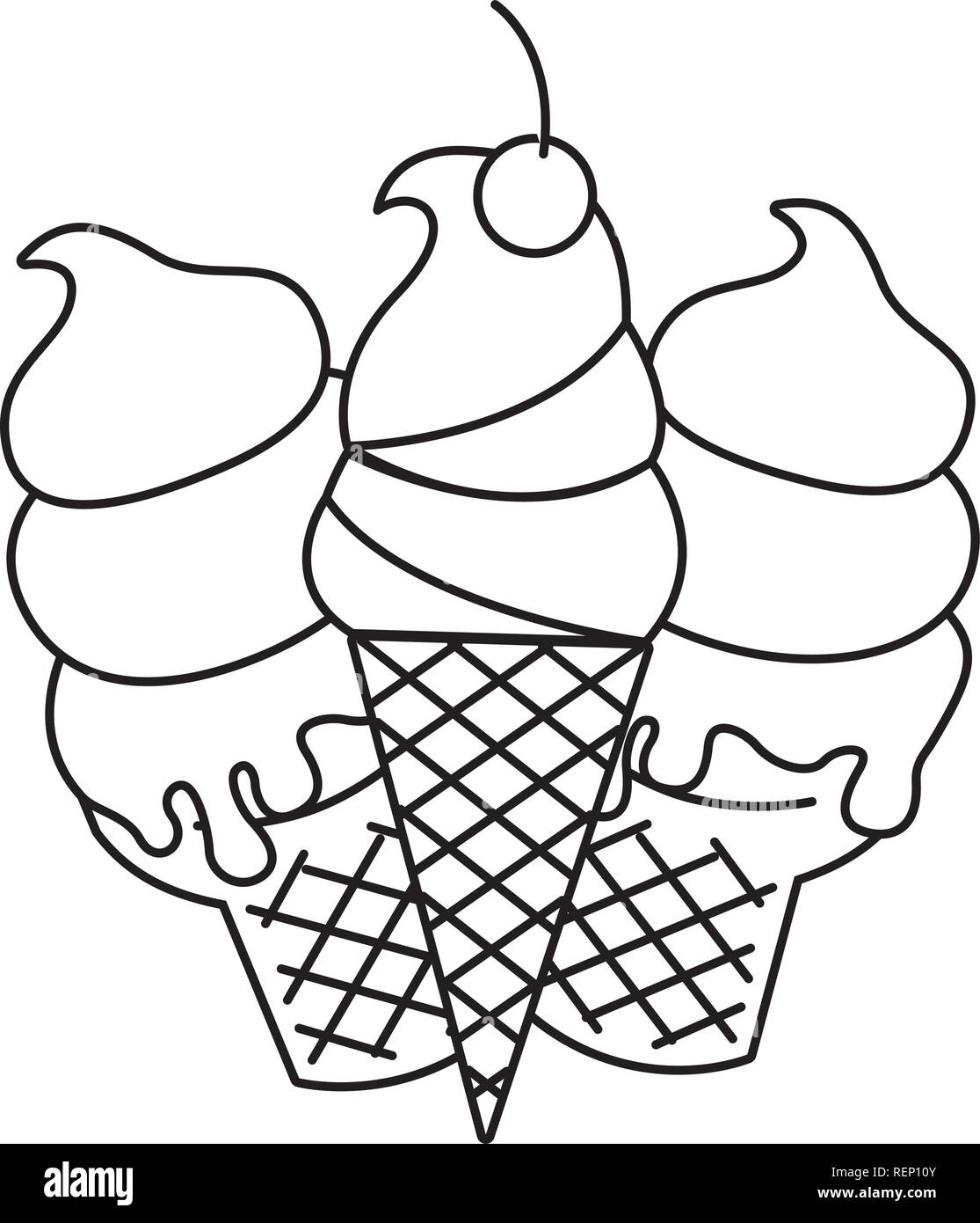 ice cream cone popsicle Stock Vector Image & Art - Alamy