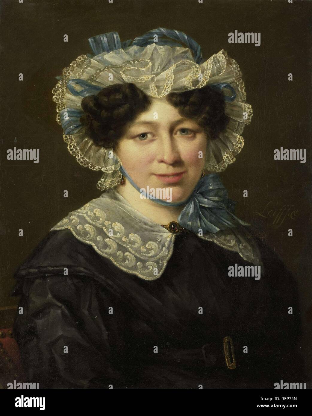 Portrait of Maria Adriana van der Sluys, Wife of Hermanus Martinus Eekhout. Dating: 1830 - 1838. Measurements: h 61.7 cm × w 50.2 cm × t 3.8 cm; d 9.1 cm. Museum: Rijksmuseum, Amsterdam. Author: Hillebrand Dirk Loeff. Stock Photo
