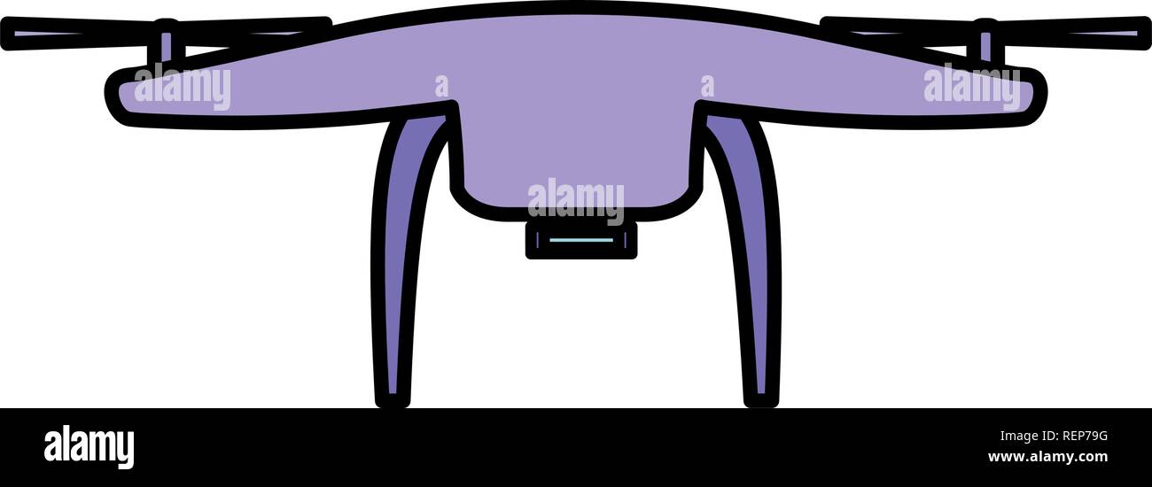 Drone icon Over white background, vector illustration Stock Vector
