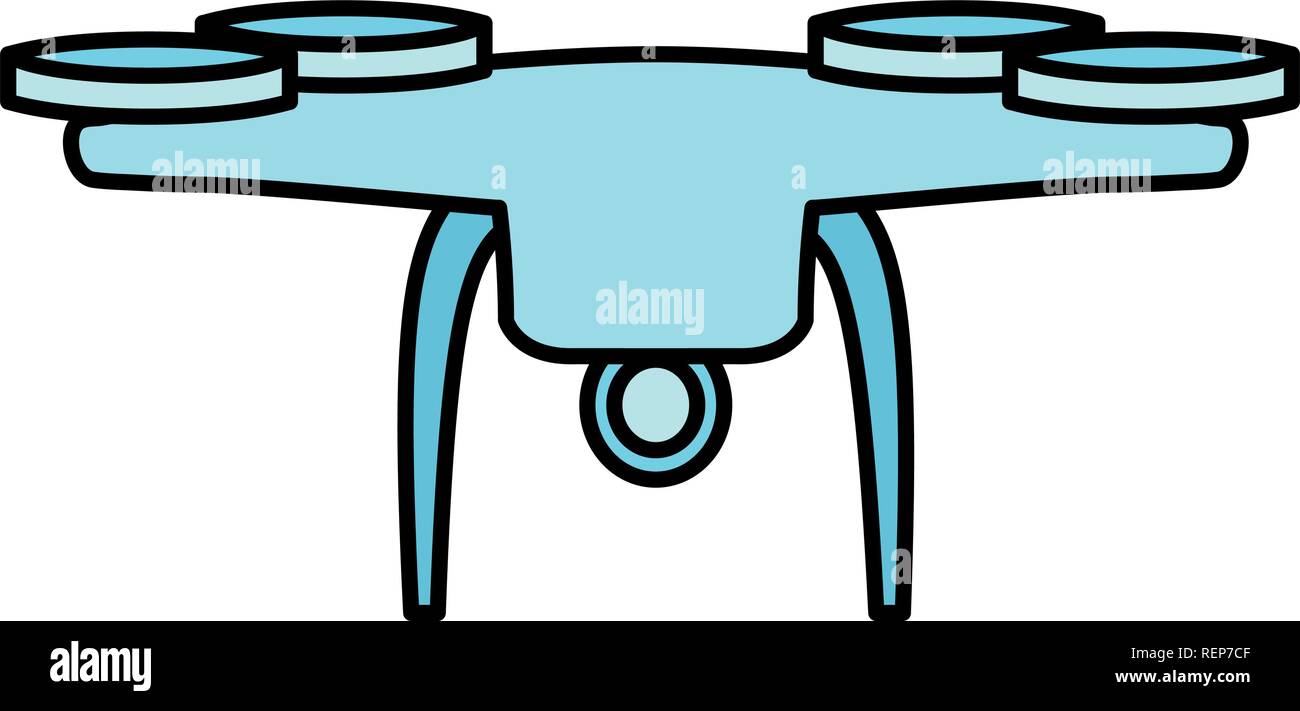 Drone icon Over white background, vector illustration Stock Vector