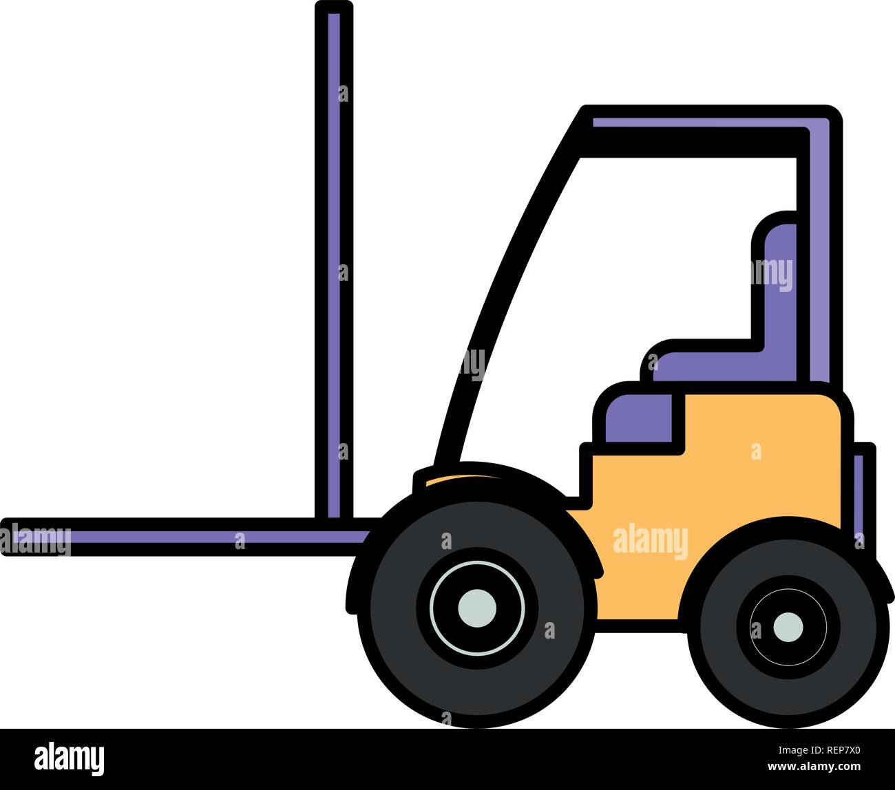 Lift truck icon Over white background, vector illustration Stock Vector