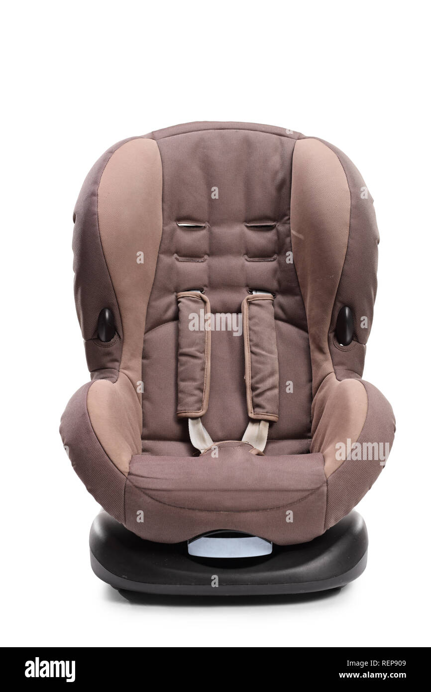 Kid's car seat isolated on white background Stock Photo