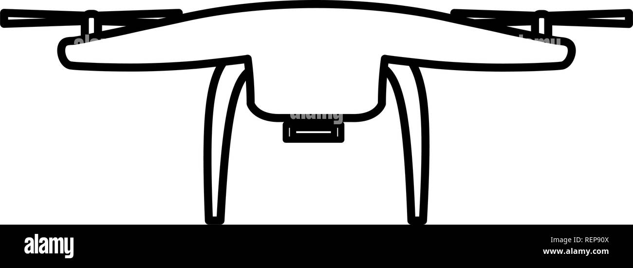 Drone icon Over white background, vector illustration Stock Vector ...