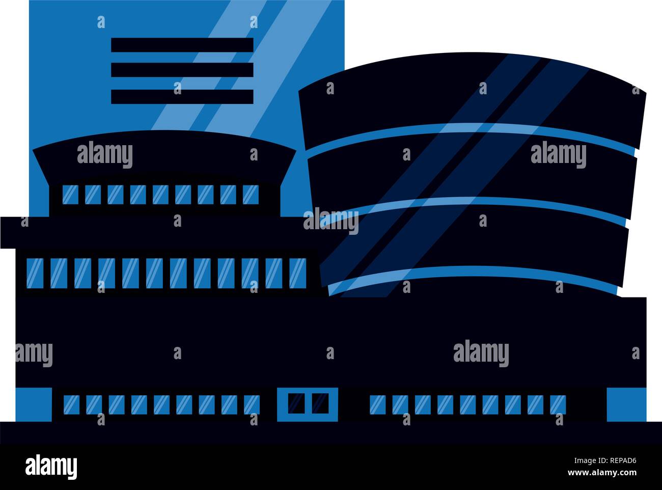 building facade architecture on white background vector illustration ...
