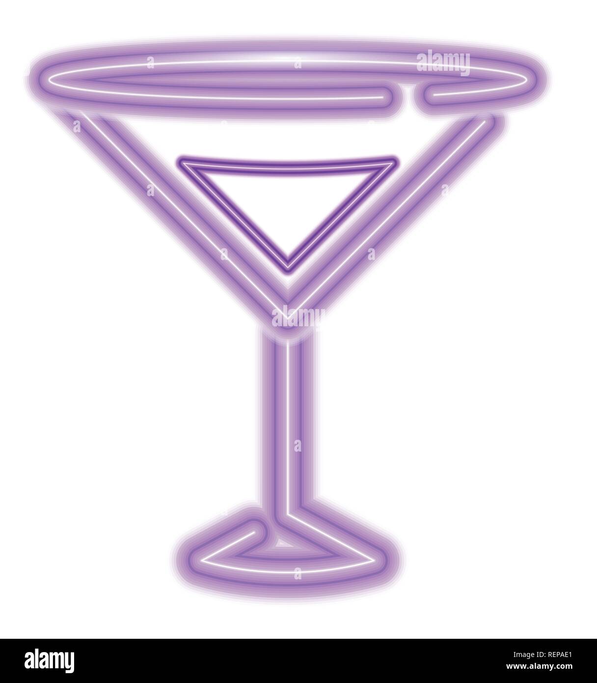 Martini cocktail icon over white background, vector illustration Stock