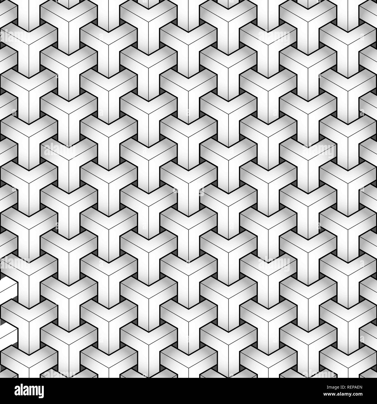 Geometric abstract pattern in black and white with grey gradients ...