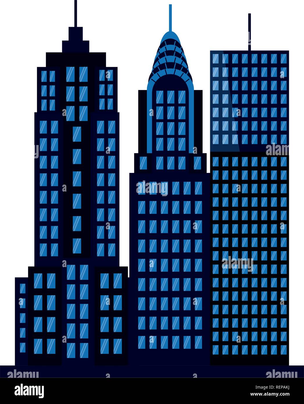 buildings facade architecture on white background vector illustration ...