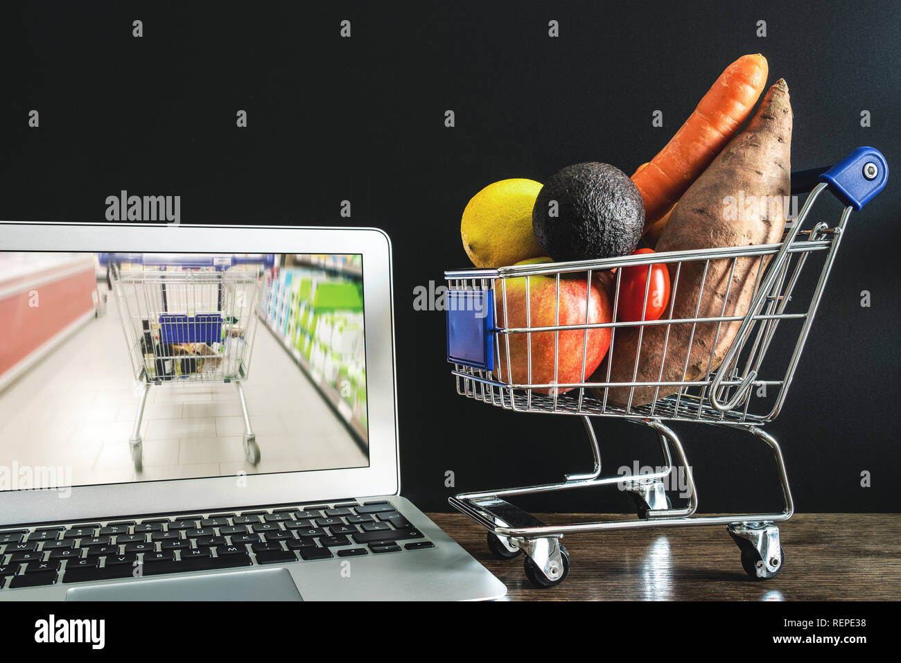 buying food on the concept Stock Photo Alamy
