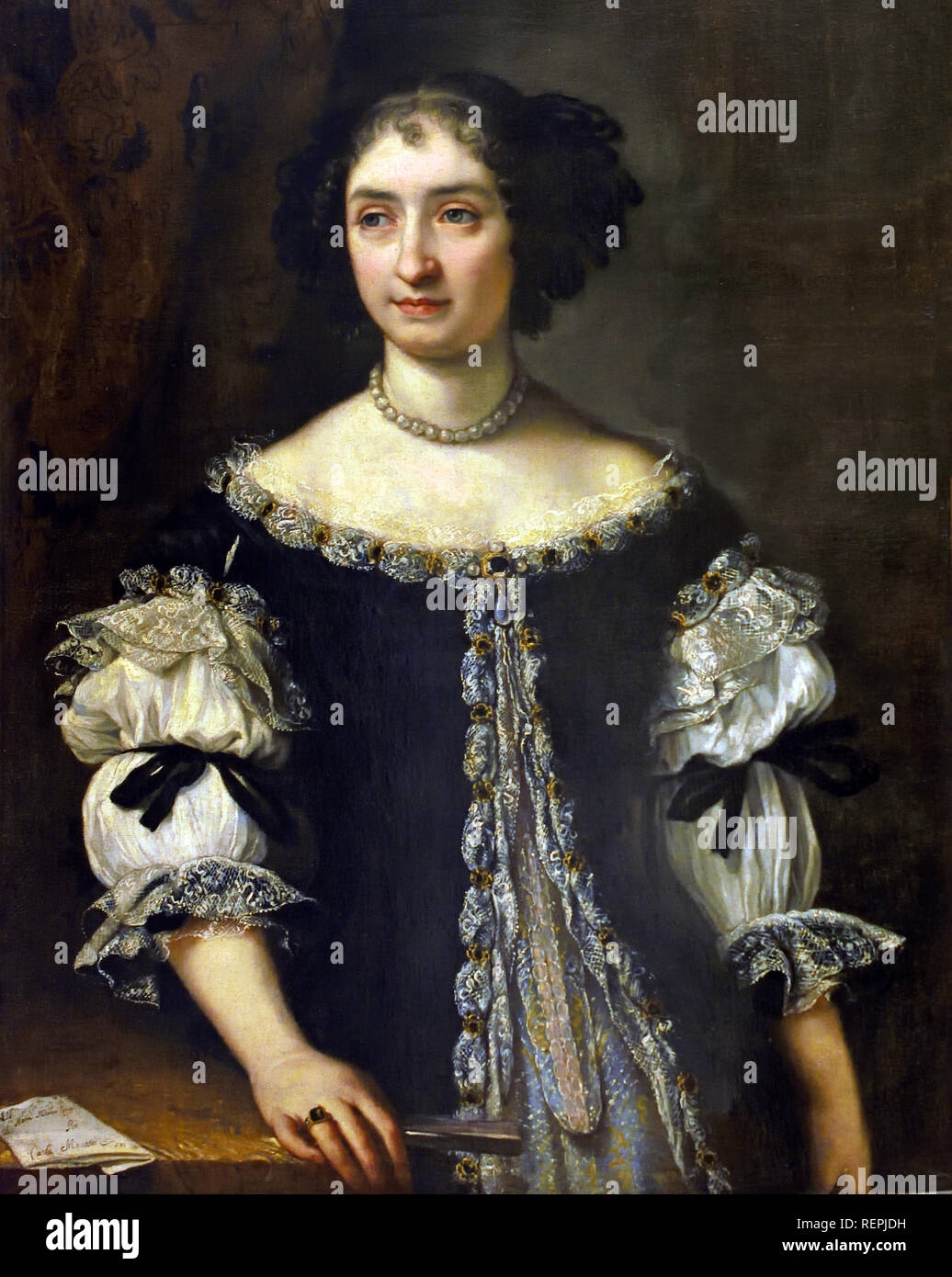 Portrait of Mary Magdalene Rospigliosi (1645 - 1695) Circa 1664 by Carlo MARATTA (Camerano 1625 - Rome 1713) Italy, Italian, Stock Photo