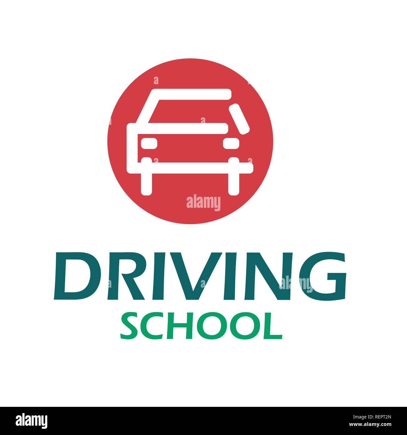 vector logo on the theme of driving school, car Stock Vector